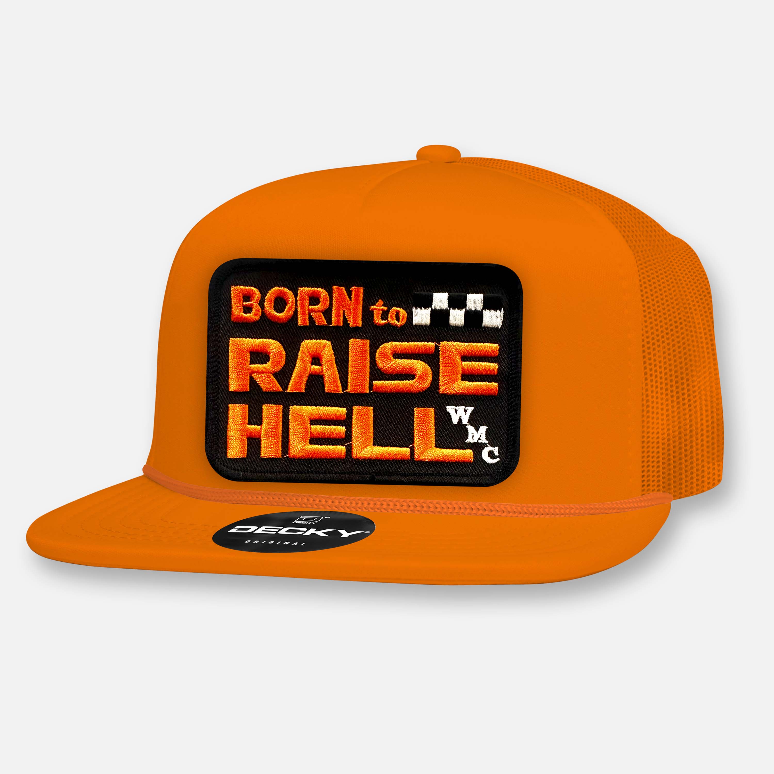 BORN TO RAISE HELL FLAT BILL PATCH HAT