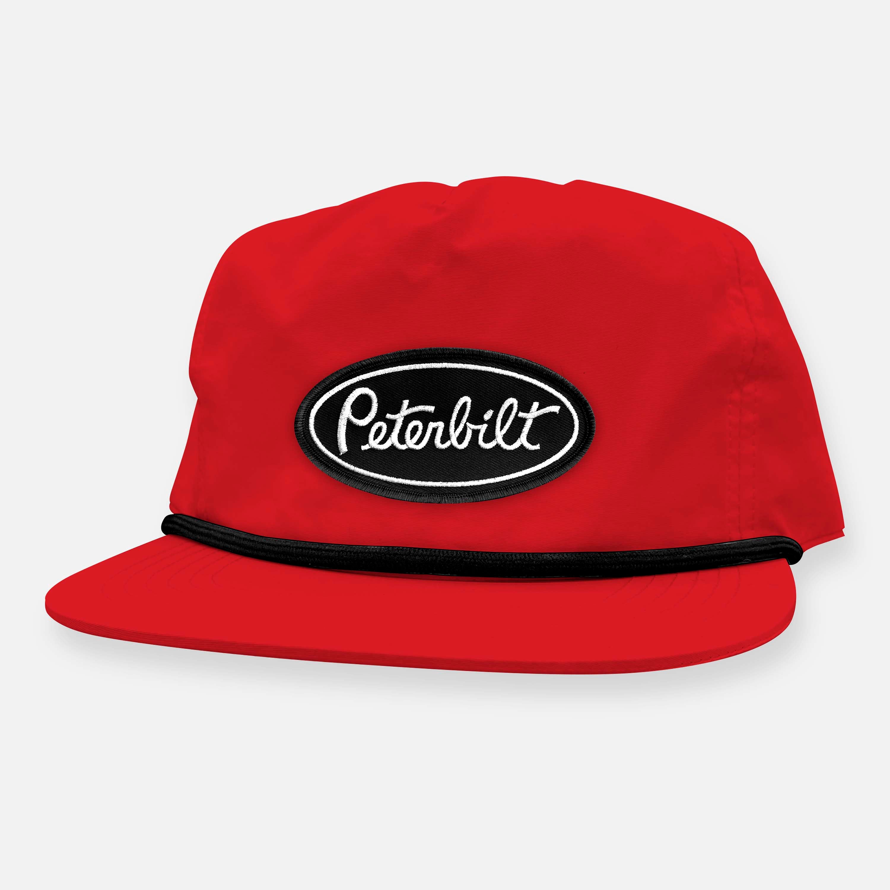 PETERBUILT UNSTRUCTURED SNAPBACK BLACK PATCH HAT