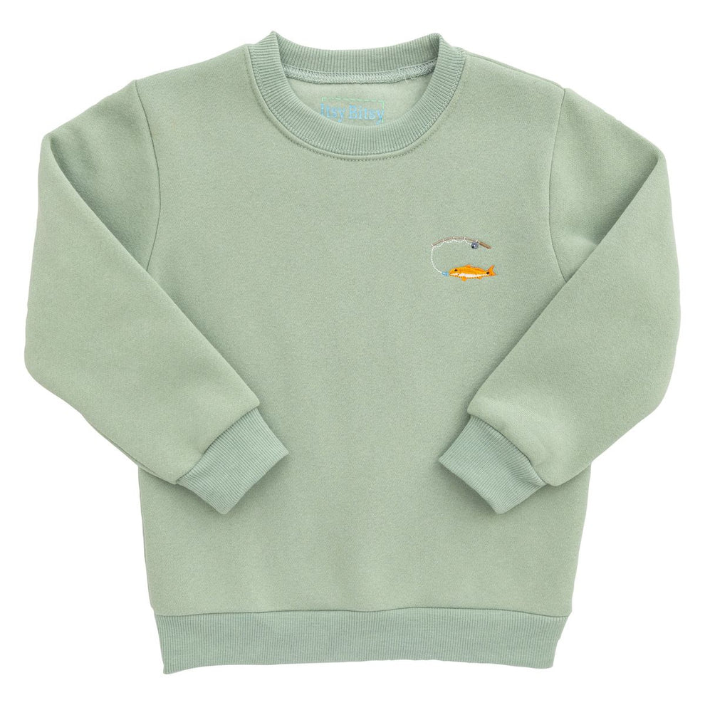 Embroidered Fishing Rod Pullover Sweatshirt